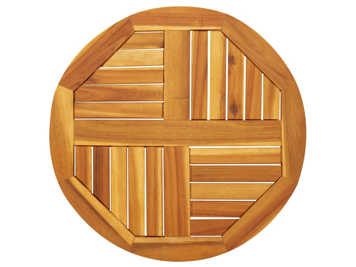 Tampo De Mesa Redondo Ã˜60x2 Cm Madeira De Acãcia Maciã§a DKD HOME DECOR