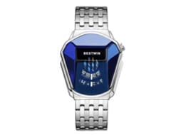 Relógio Masculino com Tela Sensível ao Toque MDUG (caixa Branca, Mostrador Azul)