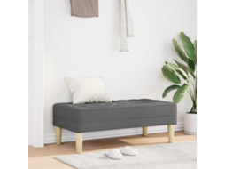 Vidaxl Banco Com Almofada Cinza Escuro 113 X 57 X 39 Cm Tecido