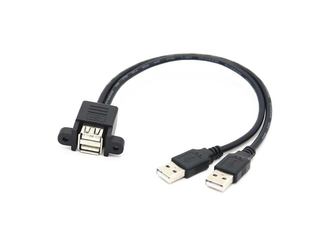 Cabo Extensor Usb 2.0 Com 2 Parafusos, Espaçamento De 30 Mm Entre O