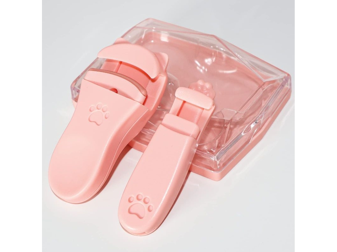 Curvador De Cílios Mini, 2 Peças Curvador De Cílios Fofo De Garra De Gato, (rosa)