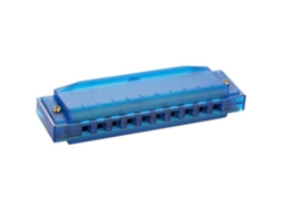 Gaita Diatônica HOHNER Translúcida C Azul 20 Palhetas Placas de Afinação de Latão de 0 9 Mm
