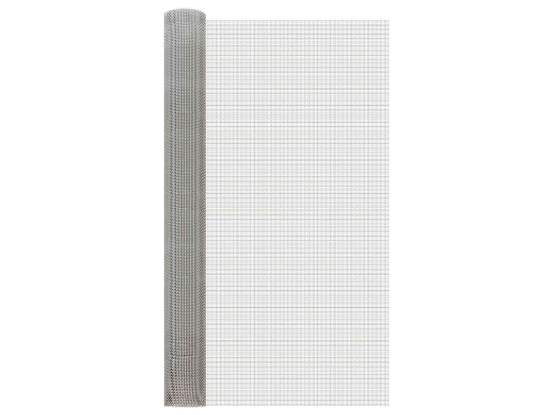 Vidaxl Tela De Malha 100 X 200 Cm 6 Mesh Aço Inoxidável 201 Prateado