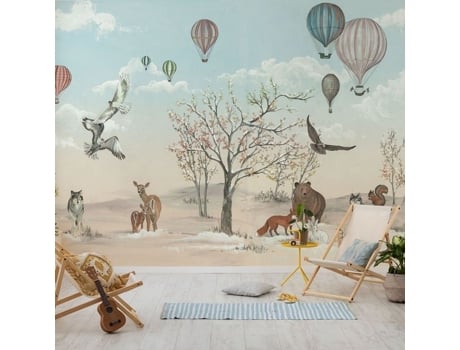 Foto Mural Não Tecido 280 X 450 Cm Maravilha Da Natureza Papel De Parede Digital Colorido Animais Prado 9 Tiras Largura 50 Cm Komar