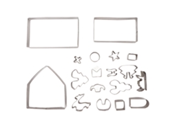 18 Pcs Gingerbread House Cookie Cutter Aço Inoxidável Requintado 3d Gingerbread House Cookie Mold Kit Para Cozinha Assando