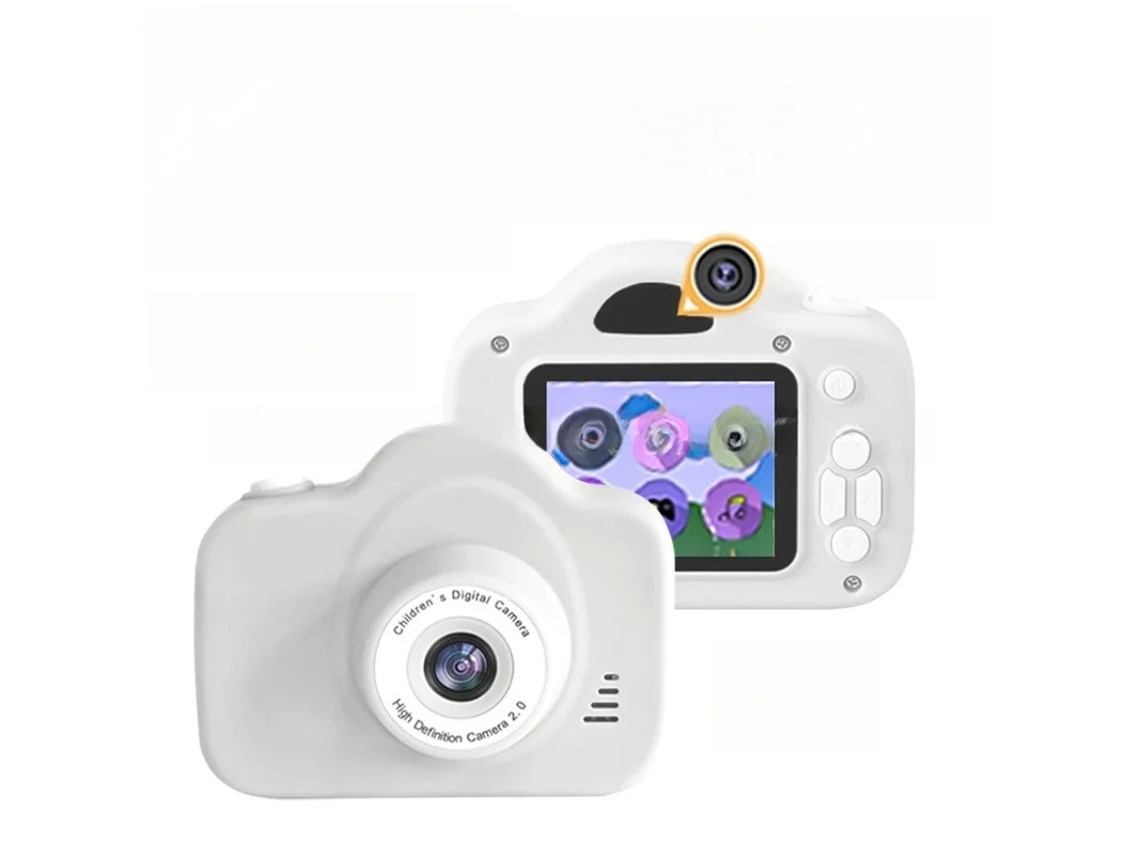 Câmera Infantil 1080p Hd Com Câmera Dupla E Foco Automático, Branca