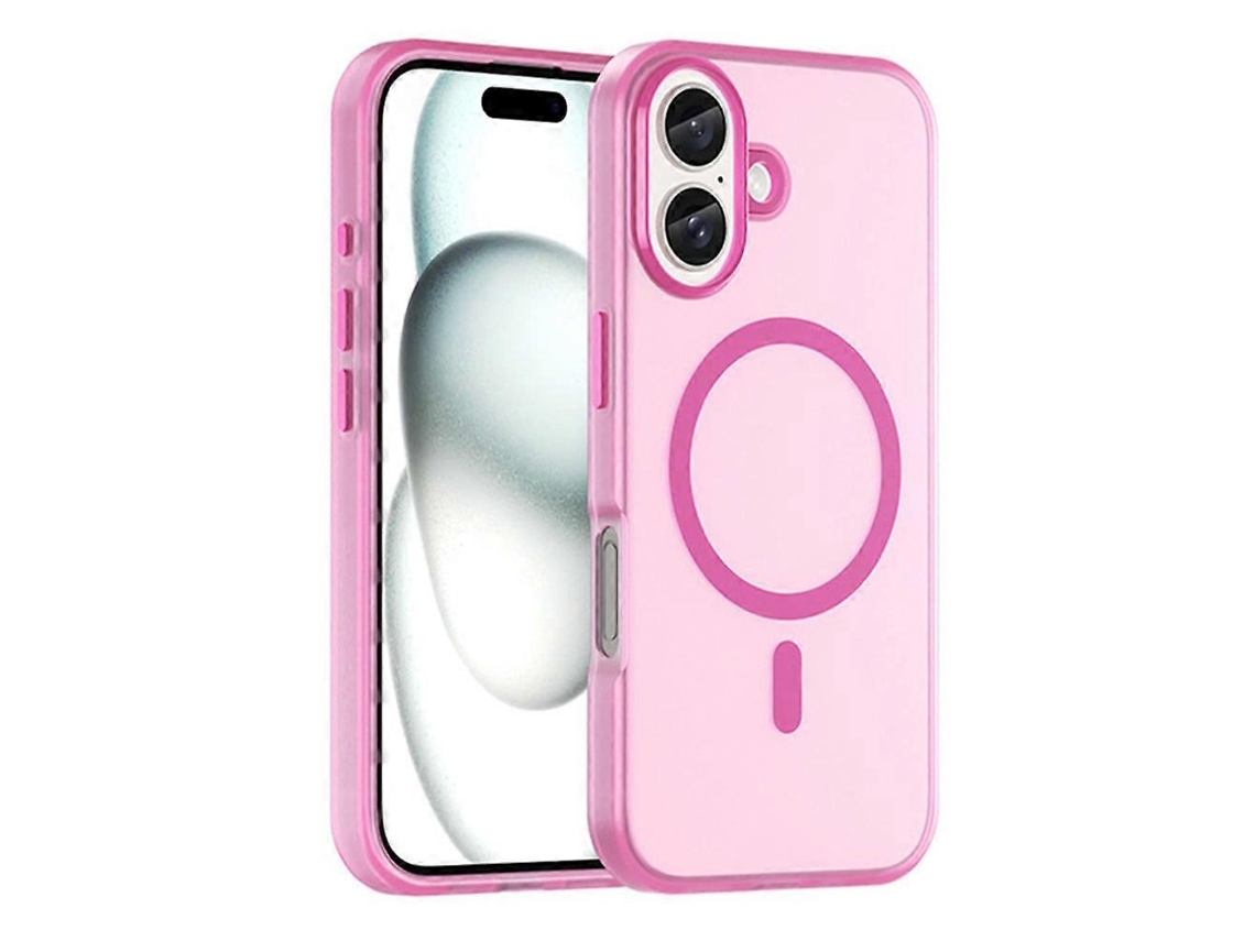 Compre Capa Para Iphone 16 Compatível Com Magsafe Skin-touch Pctpu Capa Fosca Rosa
