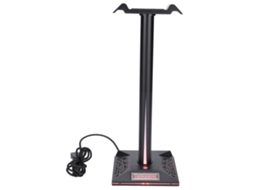 Aetheria suporte para Fones de Ouvido Gamer Rgb com 2 Portas Usb e Interface Aux 3.5mm para Mesa de Jogo