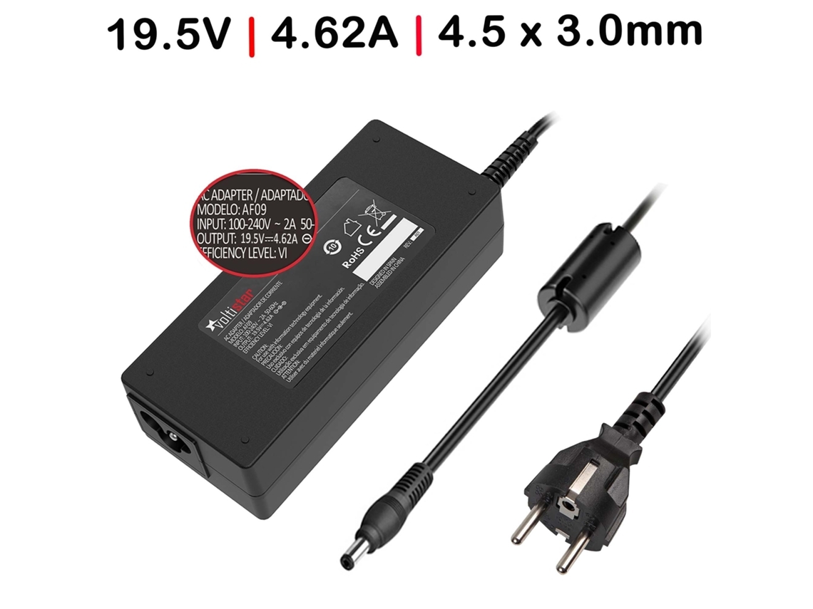 Carregador Para Portatil Dell Optiplex 7040m 19.5v 4.62a 4.5x3.0mm*