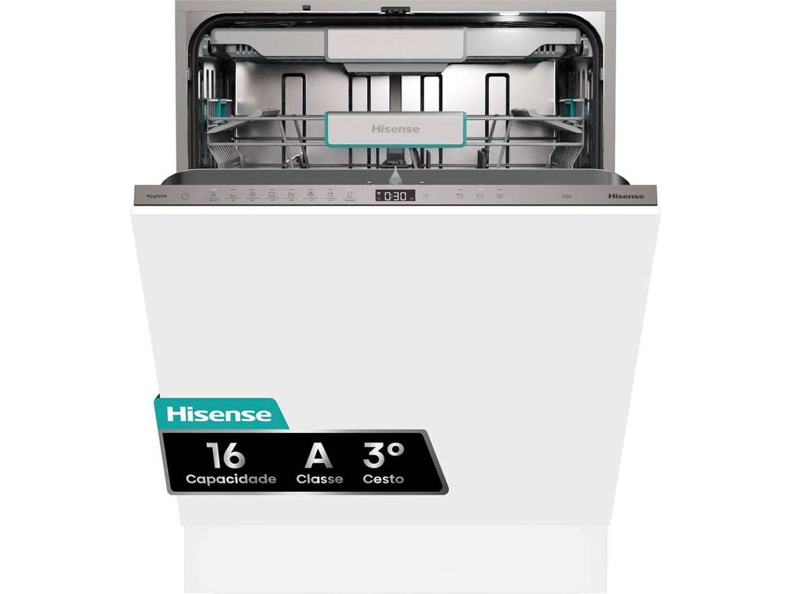 Máquina de Lavar Loiça Encastre HISENSE HV673A65  (16 Conjutnos - 59.8 cm - Painel Inox)
