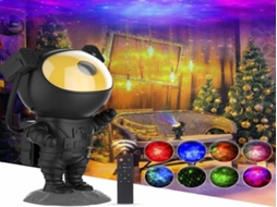 Lurelia Projetor De Estrelas Astronauta, Controlo Remoto, Usb, Rotação 360°, Rgb, Céu Estrelado Modelo 5