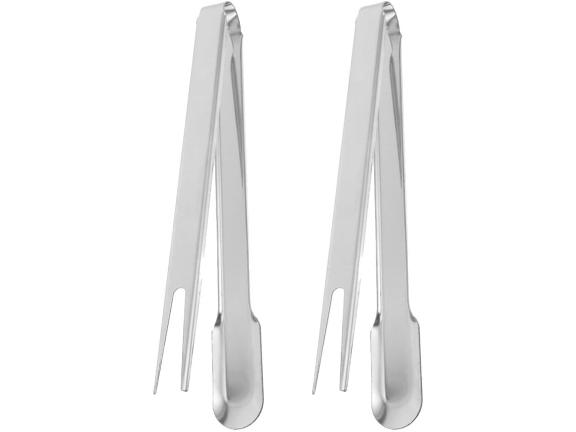 Pinça De Cozinha Labrimp Aço Inoxidável, 2 Peças, Para Churrasco, Design De Cabeça Dupla, Fácil De Limpar E Versátil
