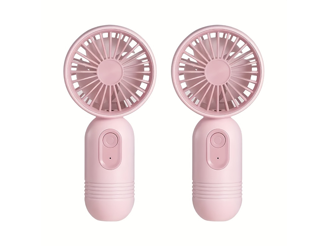 Conjunto De 2 Ventiladores Pessoais Mini Portáteis, Três Configurações De Velocidade, Ideais Ideal Para Viagens, Ventilador Pestanas, Fác...