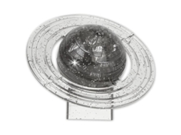 Mali quebra cabeça 3d em Forma de Saturno de Cristal Translúcido Blocos Diy Brinquedo Mesa Presente