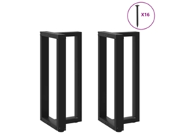 Vidaxl Pés De Mesa De Bar Em Forma De T, 2 Peças, Preto, 40x35x(90-91) Cm, Aço