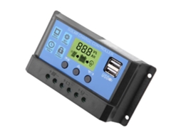 Vgeby Pwm Controlador de Carga Solar 12V 24V Dual Usb Painel Solar Controlador de Carga Regulador Display Lcd 20A