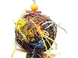 Pacote de brinquedos para pássaros, madeira natural, seguros, atóxicos