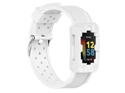 Lurelia Pulseira Fitbit Charge 5, De Silicone Integrada, Branca