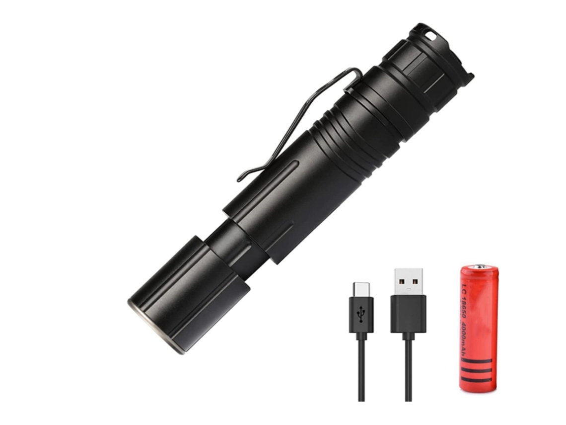 Lanternas Led Lanterna Led Tática,YIZHOOD Lantern-0082 Lanternas Zoomable 4 Modos Stepless Escurecimento Tochas Impermeáveis Luz Preto YIZHOOD