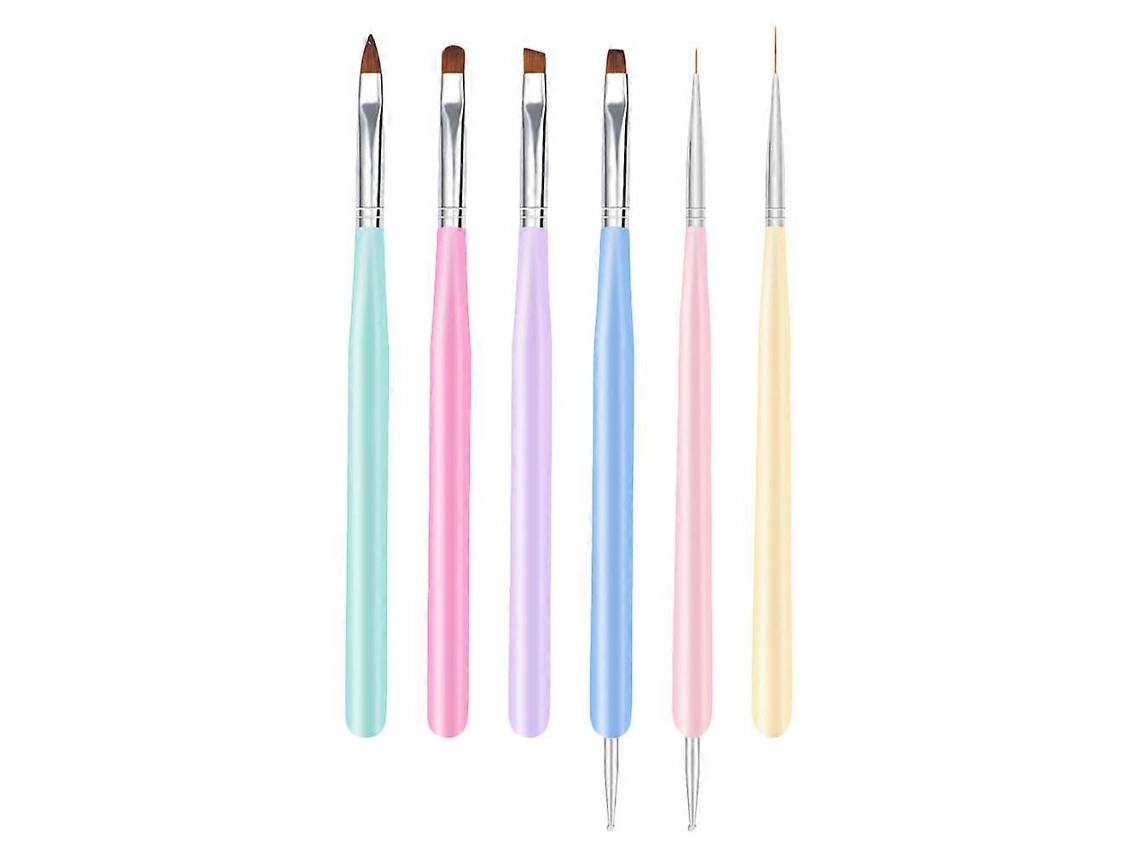 Acessórios De Manicure Pincel Para Design De Unhas Família Amigos Amantes Que Gostam De Nail Art Design Dupla Face 6 Peças Slowmoose