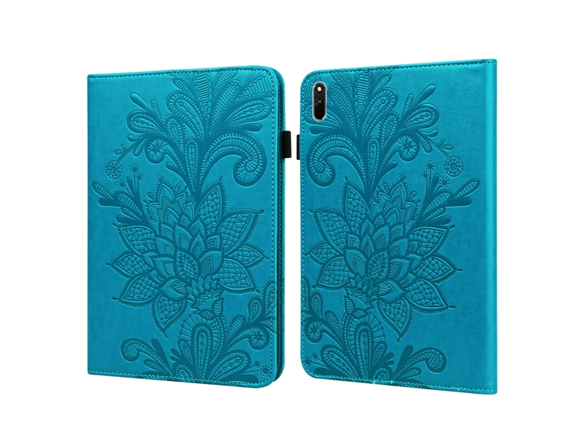 Capa De Couro Com Relevo Flor De Renda Halinuia Para Huawei Matepad 11 2021