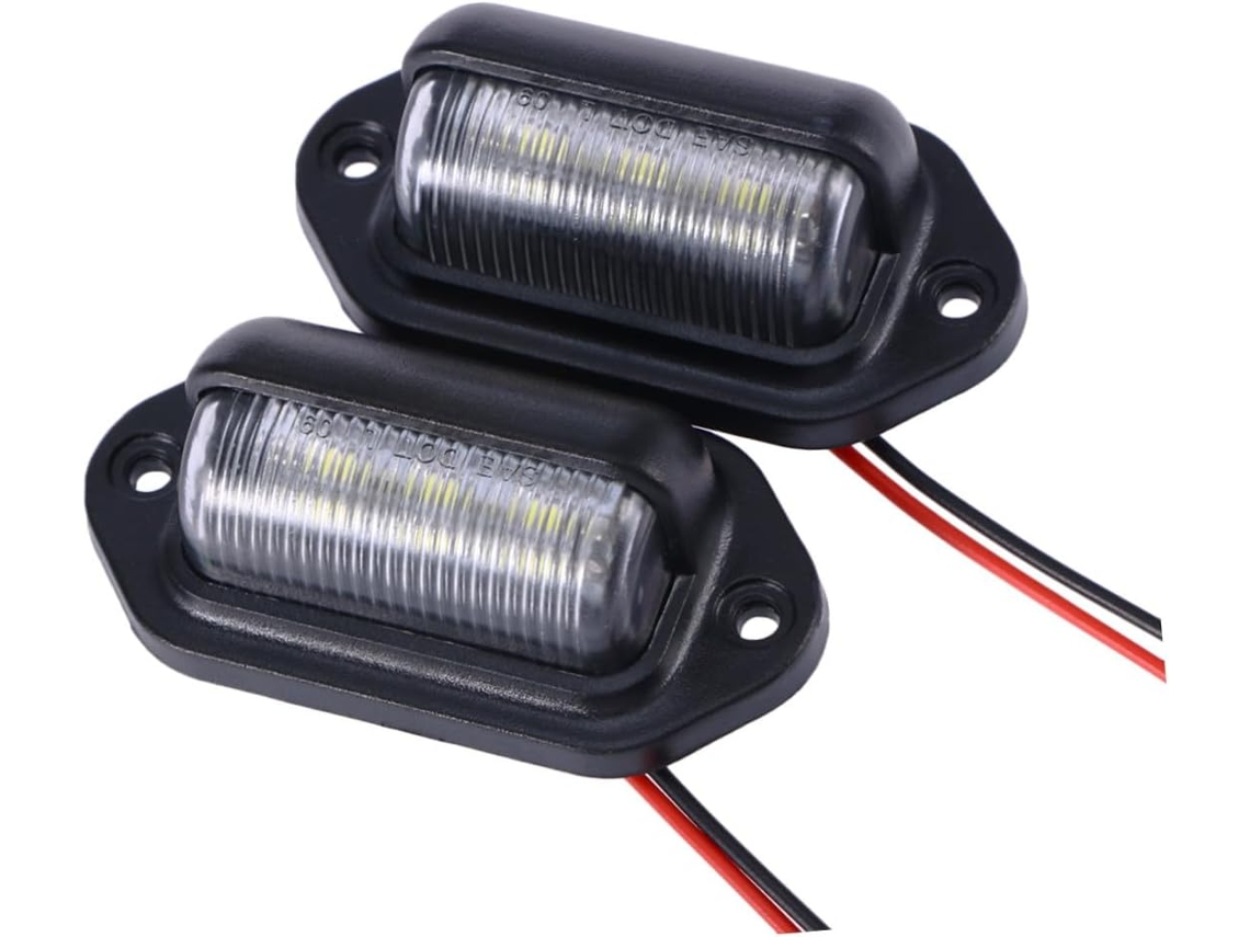 Conjunto De 2 Luzes De Led Para Placa De Licença Automotiva