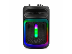 Coluna Portátil Bluetooth Com Microfone, Luzes Led Rgb E Woofer De 8" Rx Series Rx-8131 Preto