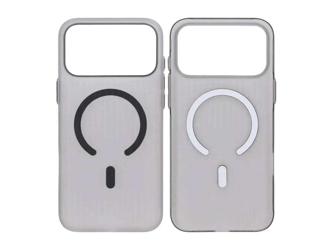 Capa De Celular Ondulada Para Iphone 17 Pro - Cinza Fosco