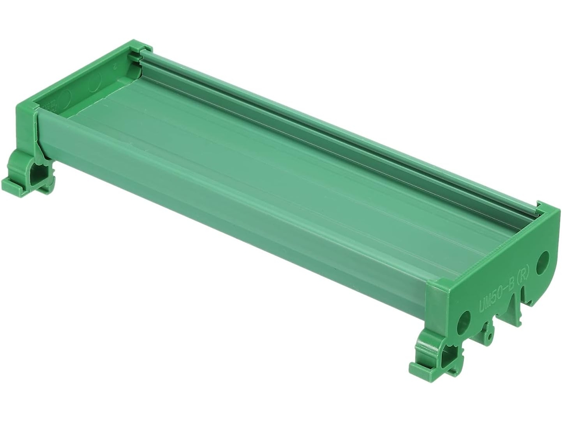 Sourcing Map Rail Montage Din Support Pour 140mm X 50mm Pcb, Boîtier, Support, Vert