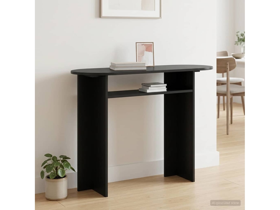 Vidaxl Aparador Carvalho Preto 100 X 39,5 X 75 Cm Derivados De Madeira