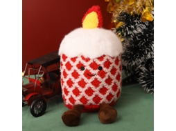 (boneca De Natal Com Vela Vermelha 15 Cm) Brinquedo De Pelúcia, Almofada De Sofá
