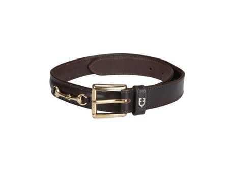 Cinto de Couro com Detalhes Trançados EQUESTRO