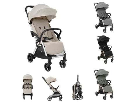 Carrinho de bebê, Buggy Eden Até 22 kg Suspensão Proteção contra chuva Dobrável Bege Kikkaboo