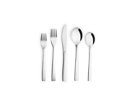 Set 30 Talheres Dallas (6 Facas Mesa, 6 Garfos Mesa, 6 Colheres Mesa, 6 Garfos Sobremesa, 6 Colheres Sobremesa) UTILINOX