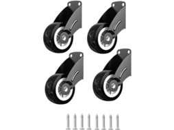 Conjunto De 4 Rodízios Anti Flacidez 2 Polegadas Para Portas, Com Apoio Inferior Para Corrigir Portas De Madeira Que