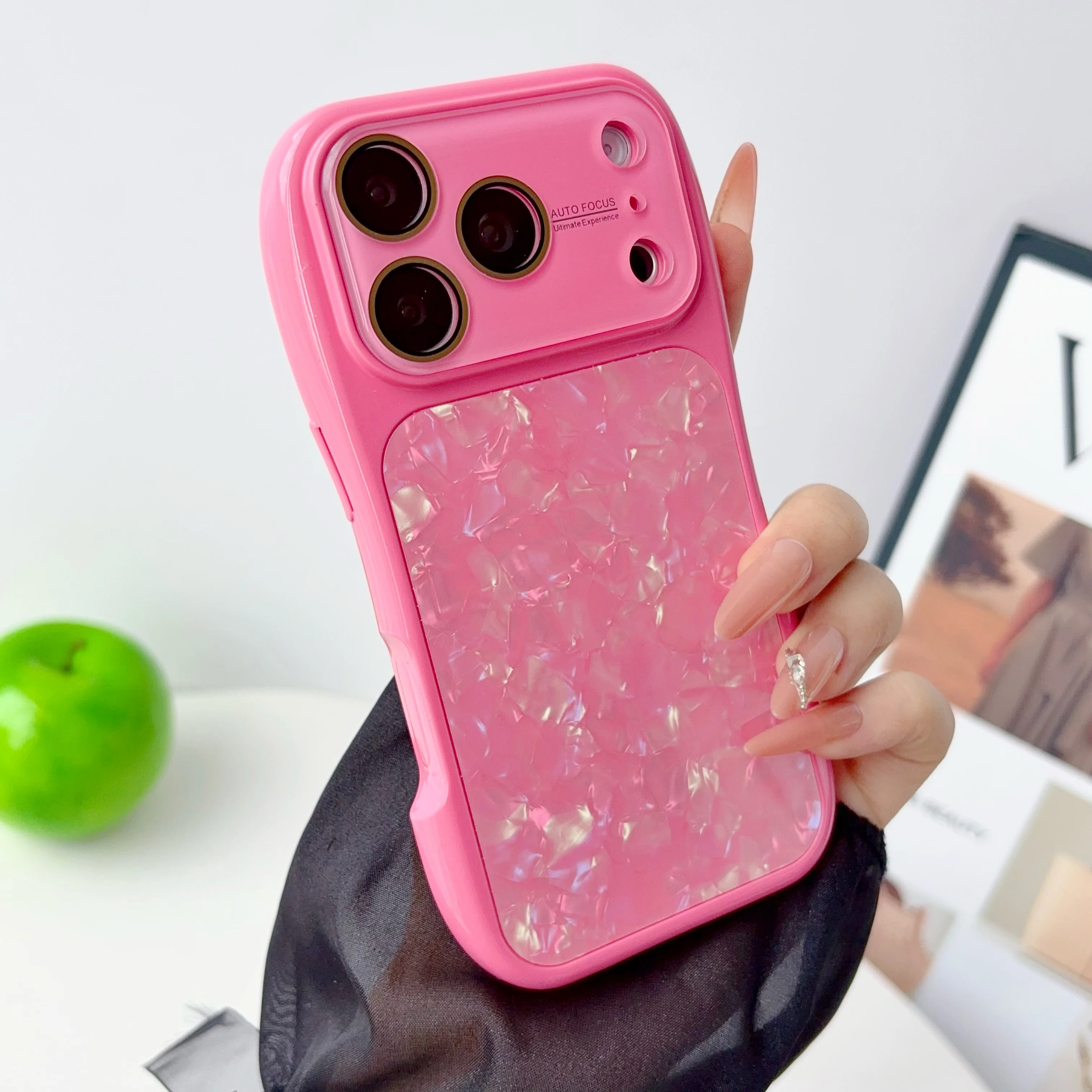 (vermelho, Iphone 15 Pro) Capa Rígida Fosca, Material Pctpu, Resistente A Impactos, Com Clipe Para Cinto.