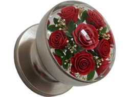 Puxador De Porta Em Formato Flor Transparente Com Cristais, Estilo Retrô Artístico, Redondo, Para Decoração Exclusiva De