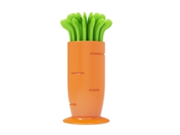 30pcs Conjunto de Garfos de Fruta de Plástico, Cute, com Caixa de Rabanete, para Festas e Eventos