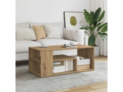 Vidaxl Mesa De Centro Em Carvalho Artesanal 100x50x40 Cm