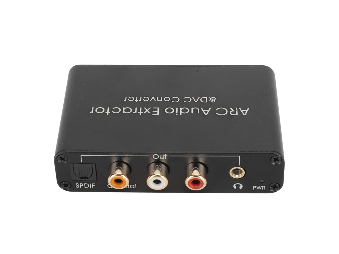 Extrator De Áudio Arc Com Saída Hd 192 Khz, Conversor De Áudio Digital, Analógico Para Spdif Óptico E Porta De Fone Ouvido 3,5 Mm Home Theater Tv