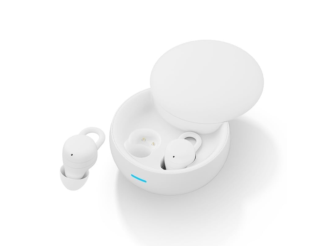 Tampões para Dormir Bluetooth 5.3 Dupla Redução de Ruído JIAPEI (branco)