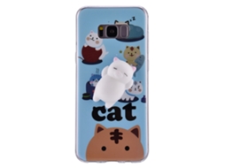 Capa Samsung S8 Plus/S7/S7 Edge EOOCOO proteção antichoque com gato branco | EOOCOO