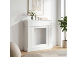Vidaxl Moldura De Lareira Branco Brilhante 102 X 26 X 100 Cm