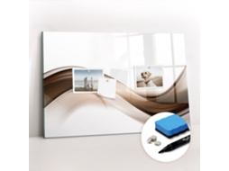 Quadro Magnético Decorativo Abstração De Linha Para A Cozinha Espelharte (60x40 Cm)