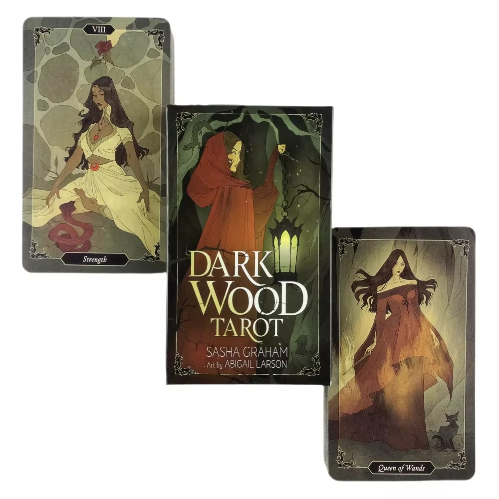 Tarot Dark Wood Com 78 Cartas Oráculo (versão Em Inglês) - Jogo De Adivinhação Com Ilusões.