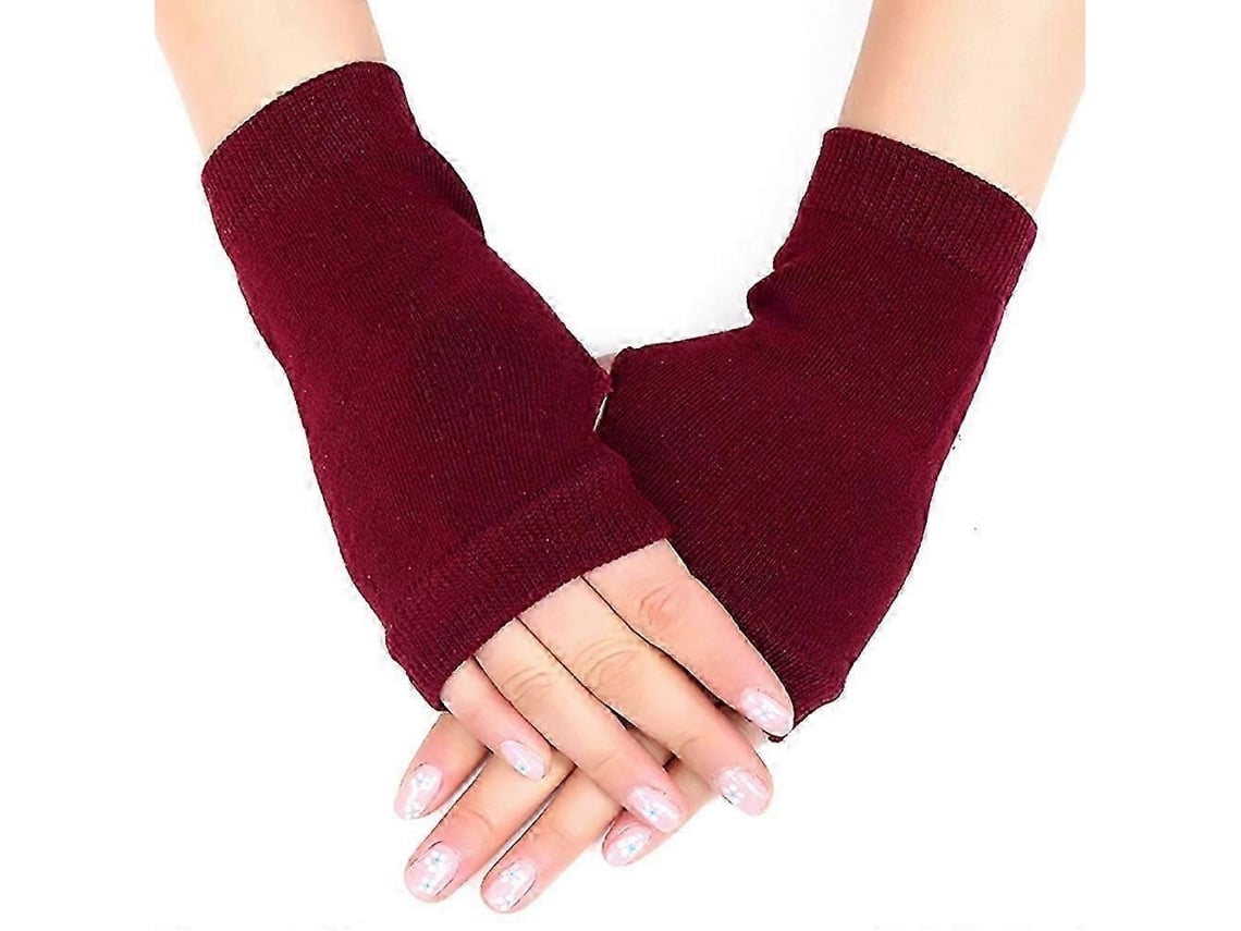 Luvas Sem Dedos, Para Inverno, Aquecimento De Mãos E Pulsos, Em Algodão - Elysve