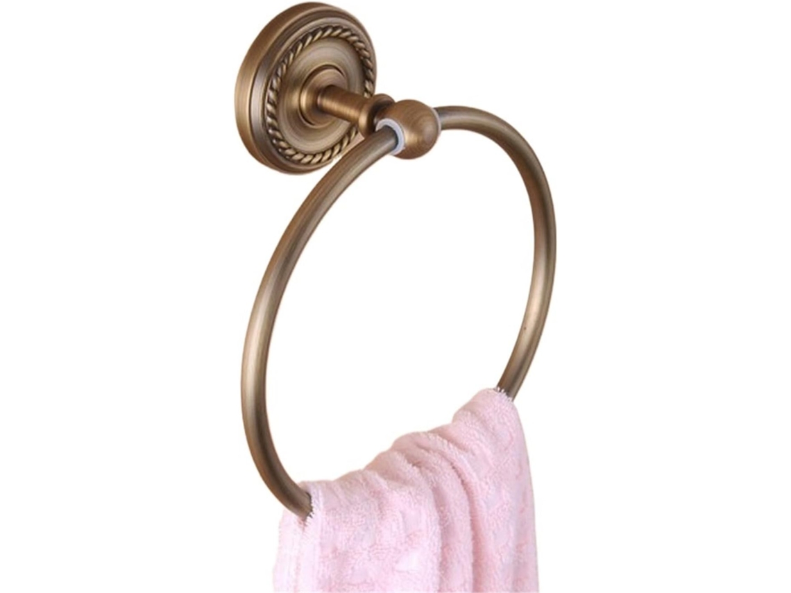 Suporte Para Toalhas De Banheiro, Anel De Toalha Redondo Antigo Latão Maciço Para Montagem Na Parede, Suporte, Yt 12291