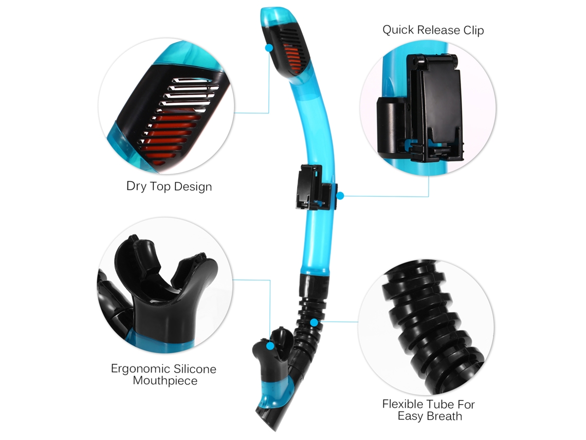 Business óculos de Natação Profissional para Crianças com Tubo de Snorkel Seco Antifogo para Mergulho e Snorkeling