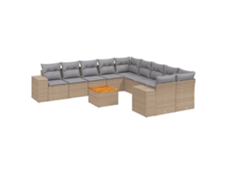 Garden Sofa Set, Garden Sofa Sets Vidaxl Bege Rattan / Vime (n/a)