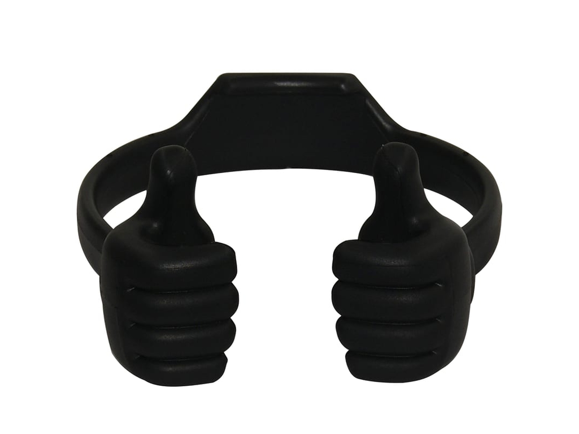 Soporte Universal Flexible Para Teléfonos Y Tablets Linjou - Design Do Polegar Preto 4-10 Polegadas